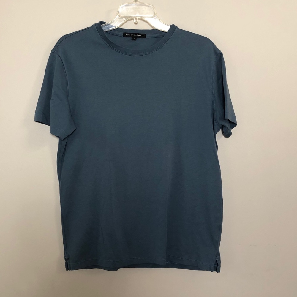 Robert Barakett Men's Crewneck T-Shirt in Ocean View Blue - Picture 3 of 7